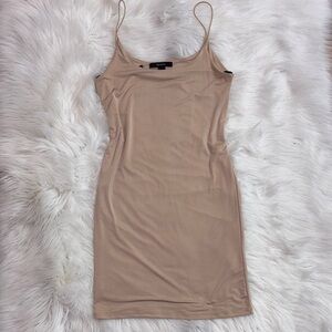Elegant Tan Slip Dress